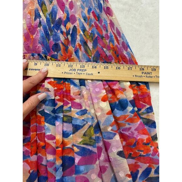 Misa Los Angeles Kalita Maxi Dress Size S Feathers of Corfu Chiffon Tiered Boho - Picture 11 of 14